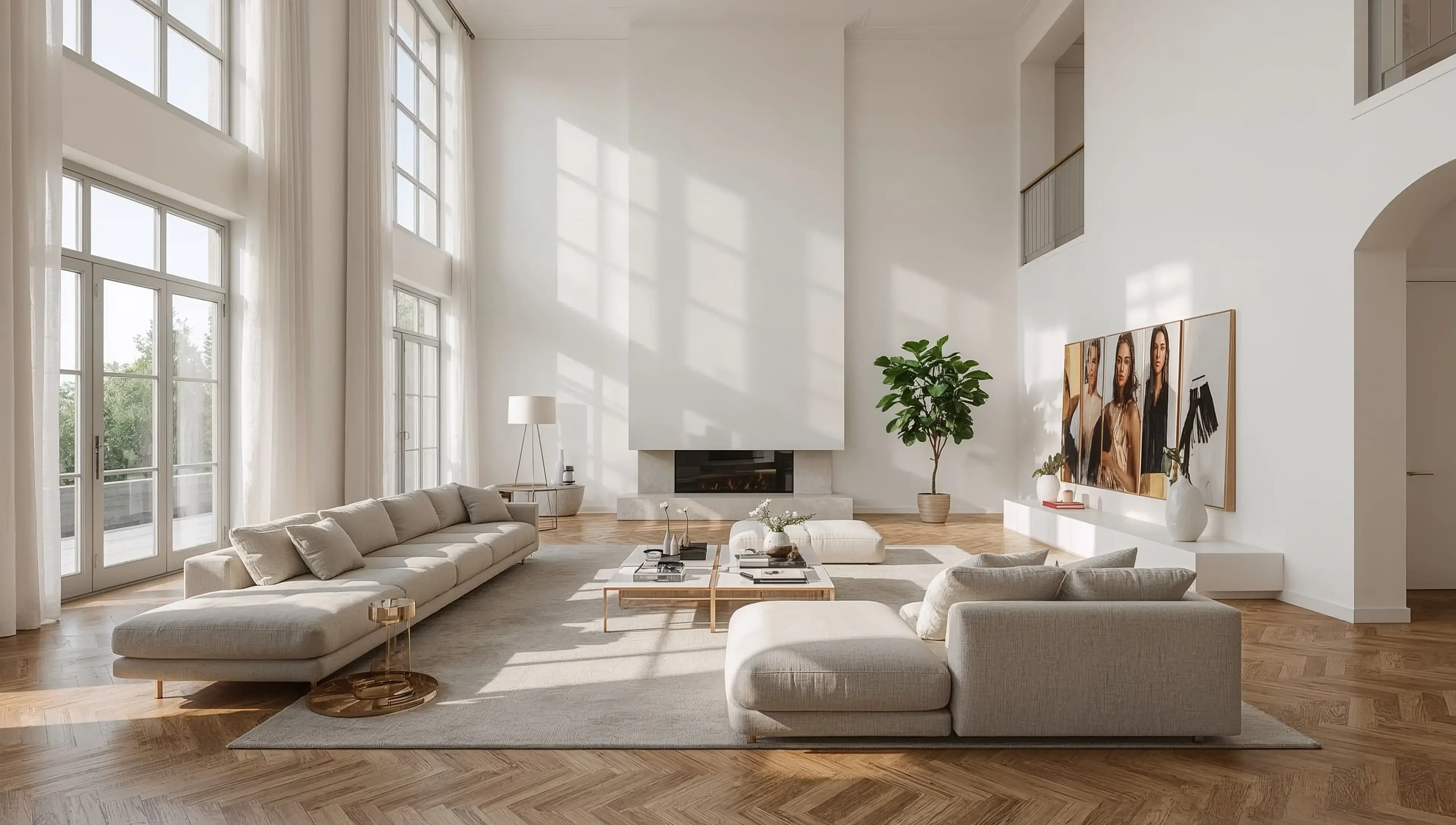 Strak geschilderde woonkamer – voorbeeldproject schilderwerken in De Haan